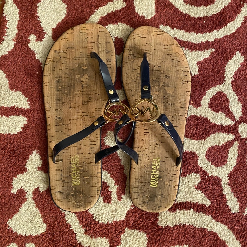 Navy Michael Kors Sandals